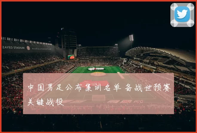 中国男足公布集训名单 备战世预赛关键战役